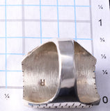 Size 9-1/4 Silver & Wild Horse Stone Navajo Mens Ring by Trevor Jack 5L13P