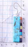 Turquoise Multistone Santo Domingo Handmade Earrings by Mary Louise Tafoya 3G07S