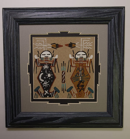 Navajo Sandpainting by Marlene Doby - Father Sky, Mother Earth - 5J08L