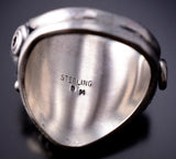 Size 13-3/4 Kingman Turquoise Navajo Men's Ring by Darrell Morgan - 6K26L