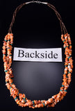 28" Turquoise & Spiny Oyster Shell 3-Strand Navajo Necklace by Ravis Henry 6H06V