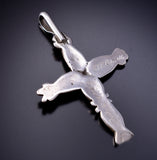 Silver Cross Pendant by Erick Begay 6J30X