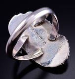 Size 5-3/4 Silver & Kingman Turquoise Navajo Ring by Annette Martinez 5L25U