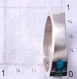 Size 11-3/4 Silver Multistone Navajo Inlay Ring by Jimmy Harrison 5H02Z