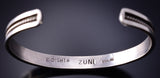 Vintage Silver & Turquoise Multistone Zuni Inlay Bracelet Charlotte Dishta 6F09L
