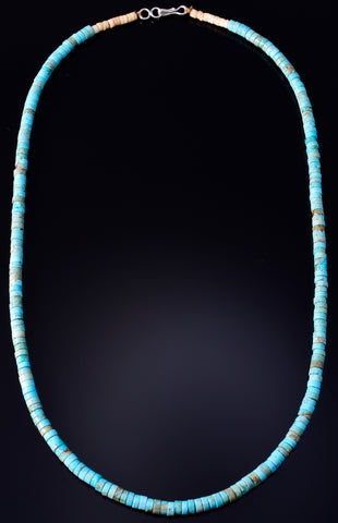20" Santo Domingo Pueblo (Kewa) Turquoise Necklace by Ella Mae Garcia 5G28S