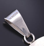 Vintage Silver Navajo Handmade Protected Heartline Bear Pendant 6A03C