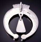Silver & Sugilite Navajo Tufacast Squash Pendant by Gary Custer 4F23B