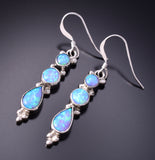 Silver & Opal Water Drops Navajo Earrings by Gary Shorty 3G03F