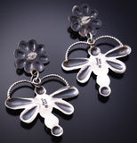 Silver & Kingman Turquoise Navajo Dragonfly Earrings by Gabrielle Yazzie 6F17O