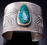 Preowned Silver & Turquoise Navajo Butterfly Bracelet by Darryl D. Begay 6J23C