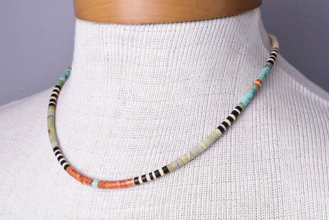Multistone Heishi Necklace by Kewa Ramona Bird - 6J31Q