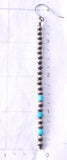 Silver Navajo Pearls w/ Turquoise Duster Earrings by Vangie Touchine 6G29V
