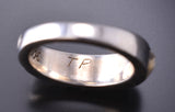 Size 5 - Navajo White Buffalo Inlay Ring by Tracy Peshlakai 6K22L