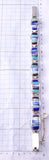 Silver & Turquoise Multistone Navajo Inlay Link Bracelet by Aldora Henry 3F10K