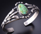 Silver & Sonoran Gold Turquoise Navajo Bracelet by Bobby Platero 6F17K