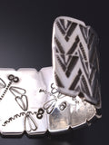 Vintage Silver Navajo Handmade Bracelet by Cody Sanderson 5J29X