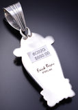 Silver & Golden Hills Turquoise White Buffalo Navajo Pendant - Erick Begay 6C02G
