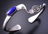 Silver & Lapis Navajo Handmade With a Twist Bracelet by JH 4K10M
