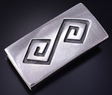 Vintage Silver Navajo Handmade Buckle stamped Kenneth Begay 5G12Q
