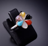 Size 3-3/4 Multistone Zuni Flower Ring by Raymond Bobelu 6K22R