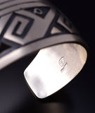 Silver Hopi Handmade Pottery Design Bracelet by Trinidad Lucas 5J18Q