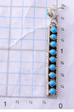 Silver & Turquoise Row Navajo Dangle Earrings by Chester Charley 3B10O