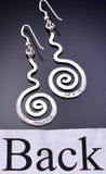 Silver Navajo Handmade Moving Forward Earrings by JT 4K07K