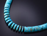 Santo Domingo Pueblo (Kewa) Handmade Turquoise & Jet Necklace Lupe Lavato 5H21S
