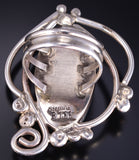 Size 6 Silver & Royston Turquoise Navajo Handmade Flow Ring by Betta Lee 5L05D