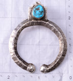 Silver & Turquoise Navajo Tufacast Horseshoe Pendant by Ravis Henry 6H06C