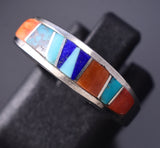 Size 6-1/2 Navajo Inlay Multistone Ring by Rose Ann Long 6K27L