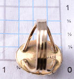 Size 8 Vintage 14k Gold & Turquoise Navajo Handmade Ring by Harvey Mace 6F09H