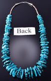 Vintage 28" Kingman Turquoise Nugget Navajo Necklace 3K31Q