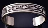 Silver Navajo Handmade Men's Bracelet by Jarold Tahe 5L20A