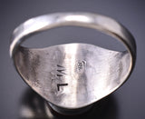 Size 11-1/2 Silver & Turquoise Multistone Navajo Inlay Mens Ring  Mary Lincoln 6D09S