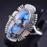 Size 6-3/4 Silver & Golden Hills Turquoise Navajo Ring by Antoinette Martinez 5L26V
