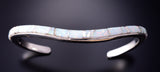 Silver & Opal Navajo Inlay Sweater Bracelet by TSF 3L13M