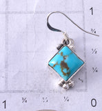Silver & Turquoise Navajo Dangle Earrings by Sharon McCarthy 5G18C