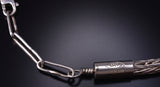 22" Silver Navajo Handmade Foxtail Necklace by Everette & Mary Teller 5J29M