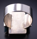 Size 9-3/4 Silver & Turquoise Multistone Zuni Inlay Sunface Ring Don Dewa 6F17D