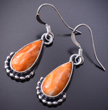 Silver & Spiny Oyster Shell Navajo Dangle Earrings by Sharon McCarthy 6D07Y