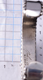 Preowned Silver Navajo Handstamped Bracelet by Johnathan Nez 6F09P