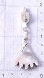 Silver & Coral Zuni Needlepoint Earrings by Evonne Hustito 5G22K