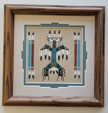 Navajo Sand Painting by Veronica Begay - 9-1/2 x 9-1/2 - 4D12H