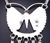 Silver Multistone Zuni Inlay Butterfly Necklace 3-Piece Set Adrian Wallace 5L25Z