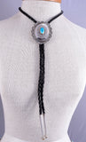 Vintage Turquoise Bolo Tie Navajo Concho Design 5L11E