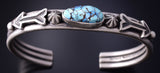 Silver Golden Hills Turquoise Protection Arrow Navajo Bracelet Erick Begay 5H04A