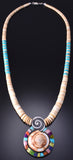 Santo Domingo Pueblo/Kewa Turquoise Multistone Shell Necklace Mary Tafoya 6H06A