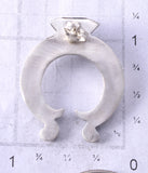 Silver & Coral Navajo Horseshoe Post Earrings by Adrienne Gordon 5G18U